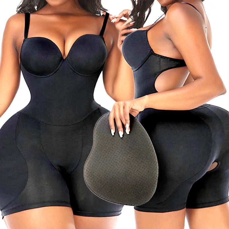 Bodysuits Shapewear Padded Hip Enhancer Bra Cushion Butt Lifter Sexy Back Body Shaper Jumpsuits Fajas Colombianas Girdles Corset