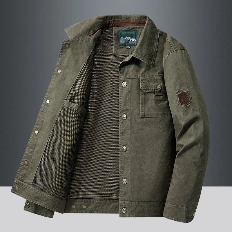 Cargo Jackets 2025 Autumn Men Casual Windbreaker Fashion Working Jacket Coat Male Baseball Jackets Camping Outerwear Man Clothes