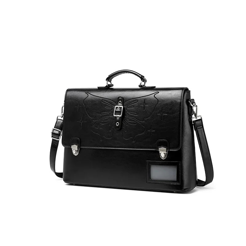 Genuine Leather Women Tote Bag College Style School Bag Vintage Women's Backpack 16 Inch Computer Cowhide Shoulder Bags 633