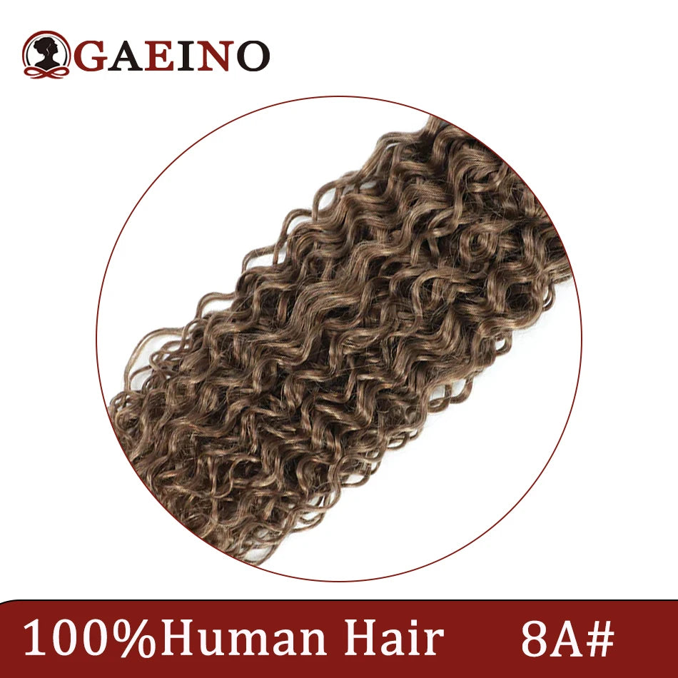 Water Wave Human Hair Weft Extension Dirty Blonde Curly Hair Sew In Weft Hair Extensions Double Weft Remy Hair Wet And Wavy 100G