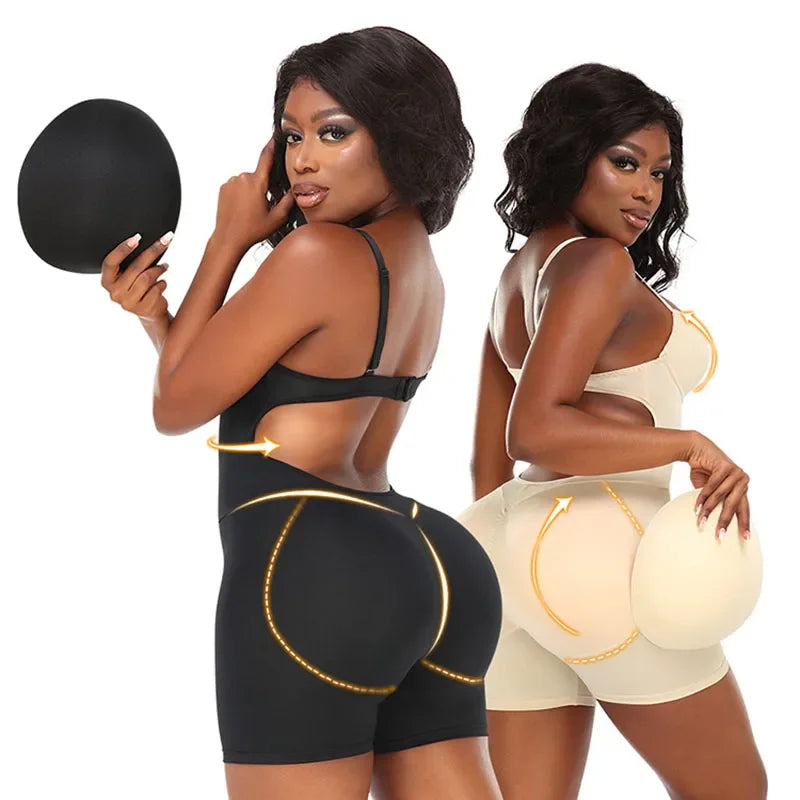 Bodysuits Shapewear Padded Hip Enhancer Bra Cushion Butt Lifter Sexy Back Body Shaper Jumpsuits Fajas Colombianas Girdles Corset