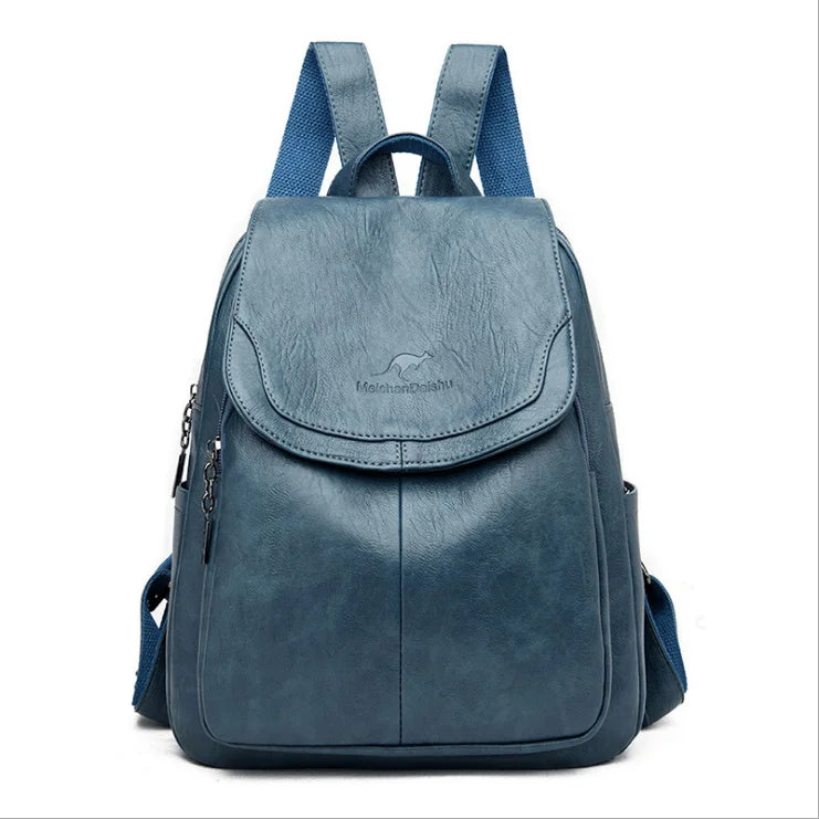 9 Color Women Soft Leather Backpacks Vintage Female Shoulder Bags Sac a Dos Casual Travel Ladies Bagpack Mochilas School Bags