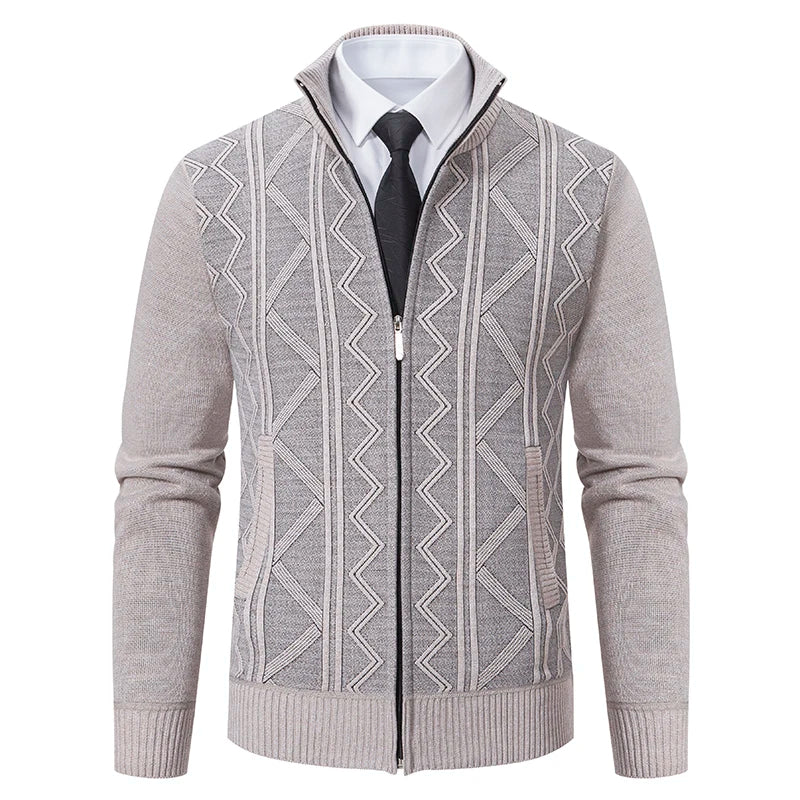 Man Knit Sweater Jacket Fleece Cardigan Amazon Men's Clothes Luxury Brown Jersey Casual Sweatshirts Warm Jumper Korean Coat