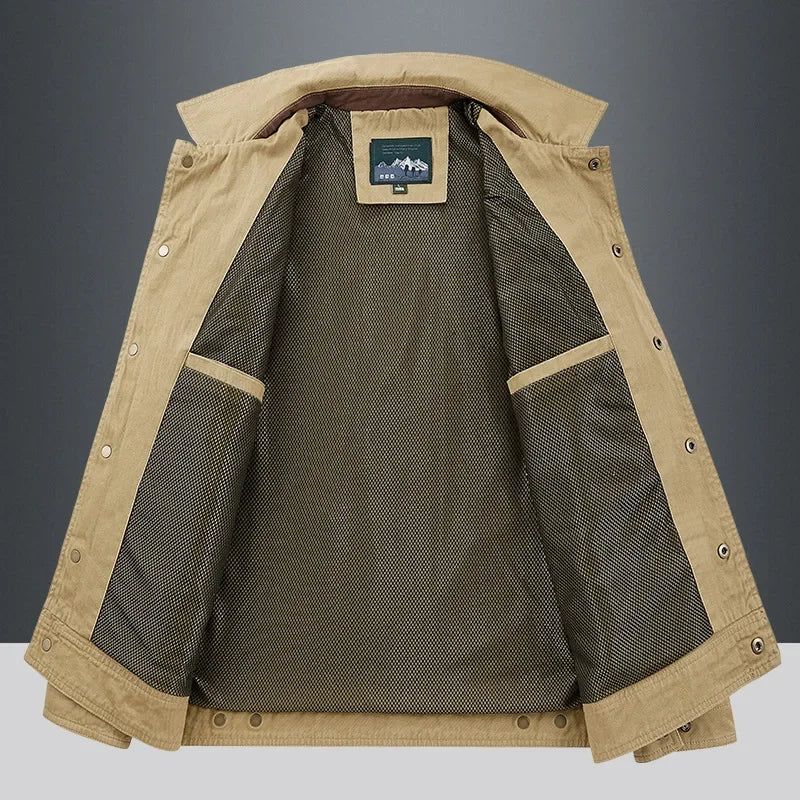 Men Cotton Windbreaker Bomber Coat Military Men's Tactics Jackets Man Cargo Casual Jacket Mens Clothes Spring Autumn Jacket