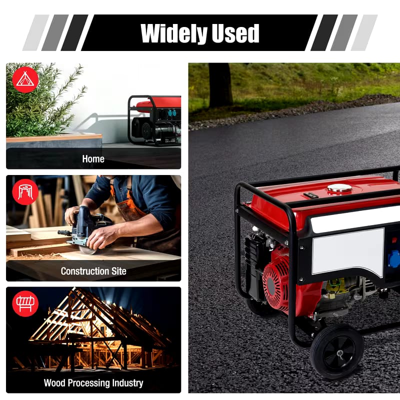 15-Liter Universal Generator Fuel Tank Generator, 4-Gallon Portable
