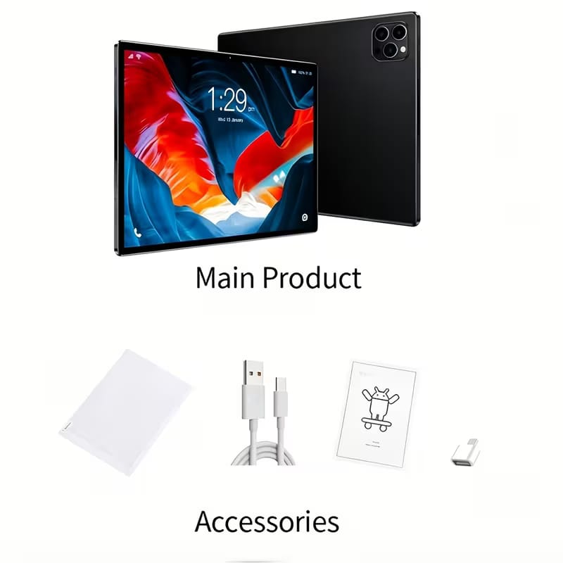 BDF Android 10.1-inch Tablet with Google Play. Octa Core. Dual Camera, Dual SIM, 3G Phone Calling