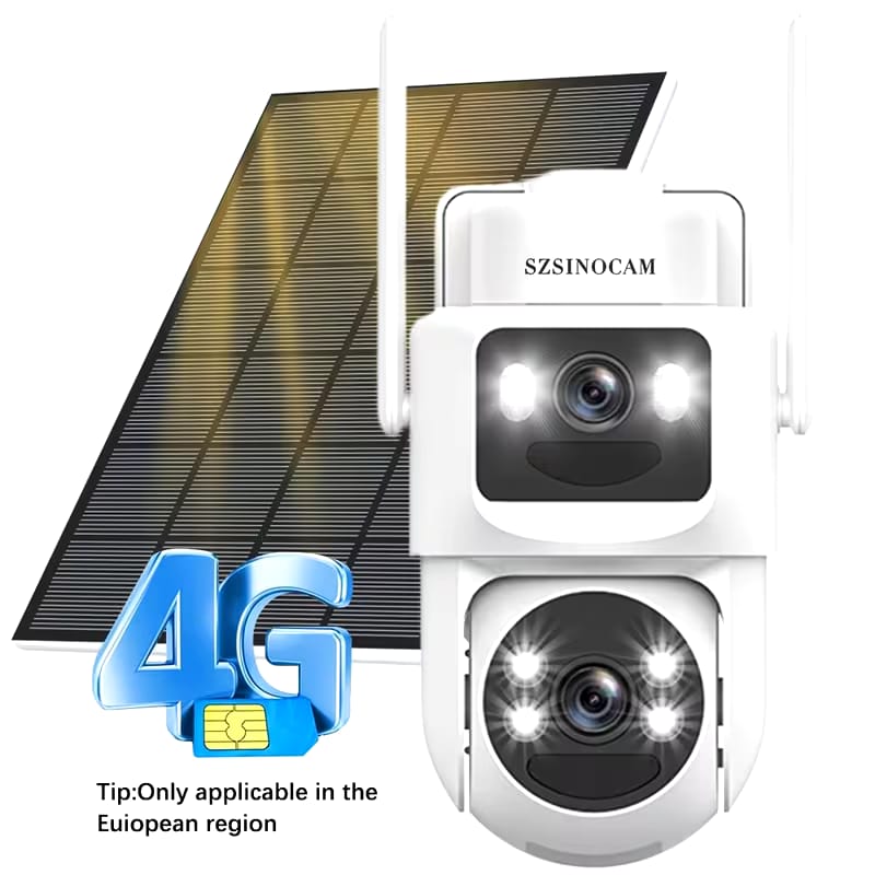 4G LTE EU Cellular Security Camera Solar with SIM Card.  (Verizon AT& T-Mobile) Binocular Lens 8X ZOOM.