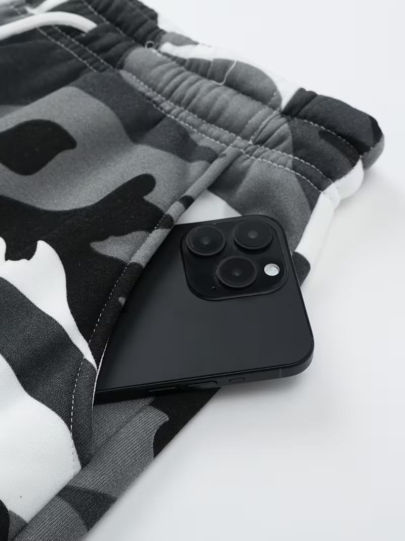 Men's 2pcs Camouflage Hooded Sweatshirt and Army Set, Multiple-pocket Design