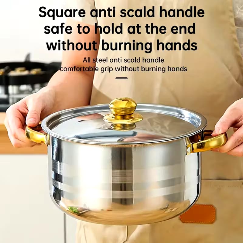 5pcs Golden Stainless Steel pots