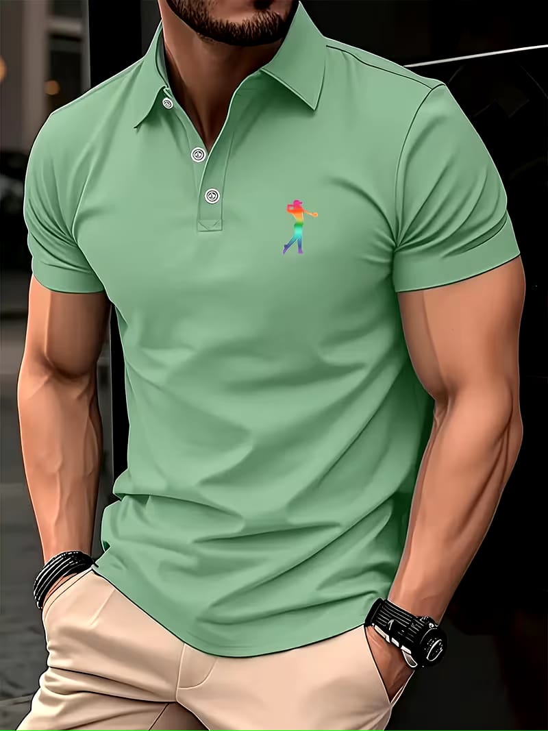 Men's Short sleeve, Golf Print for Summer and Spring