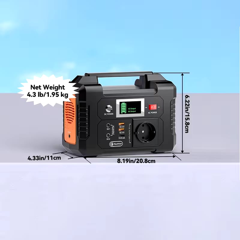 200 Portable Power Station with 60W Foldable Solar Panel, 151Wh Digital Display Solar