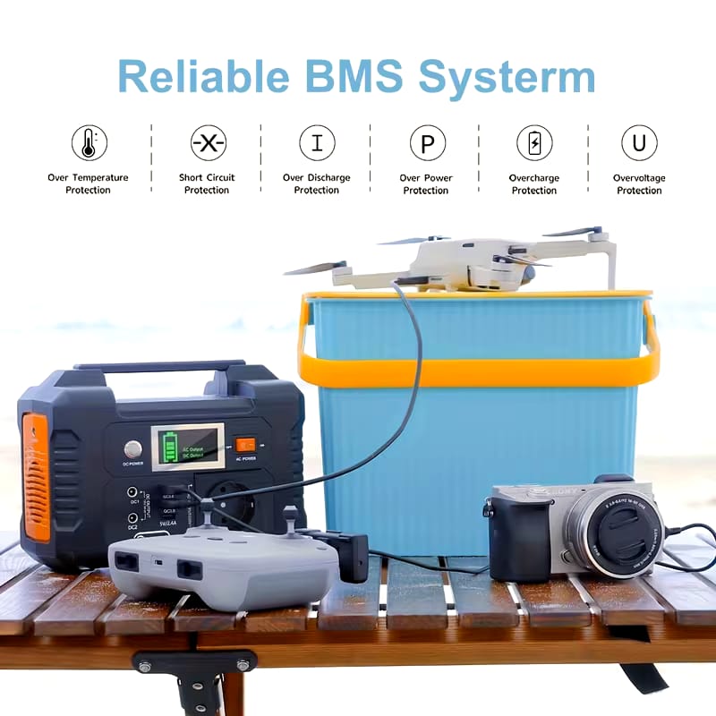 200 Portable Power Station with 60W Foldable Solar Panel, 151Wh Digital Display Solar