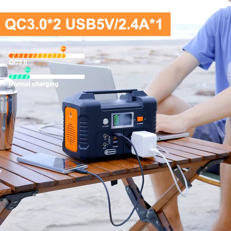 200 Portable Power Station with 60W Foldable Solar Panel, 151Wh Digital Display Solar