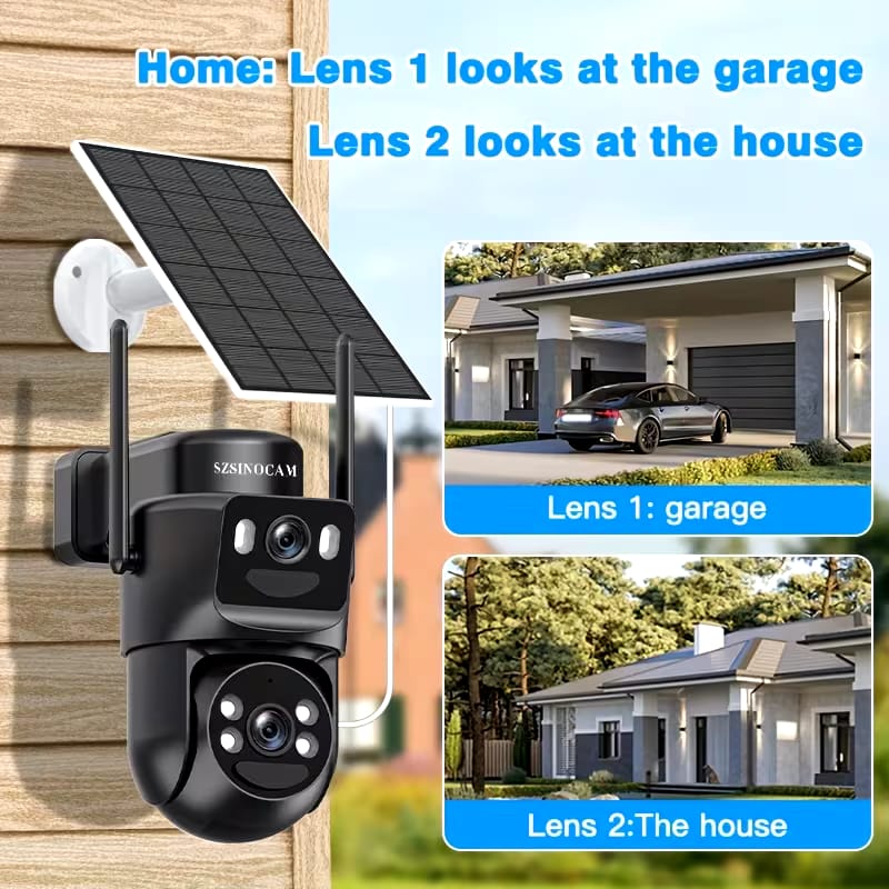 4G LTE EU Cellular Security Camera Solar with SIM Card.  (Verizon AT& T-Mobile) Binocular Lens 8X ZOOM.