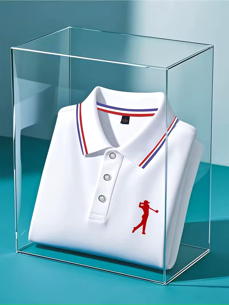 Men's Short -Sleeve Printed Golf Shirt for Spring and Summer