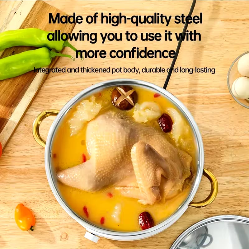 5pcs Golden Stainless Steel pots