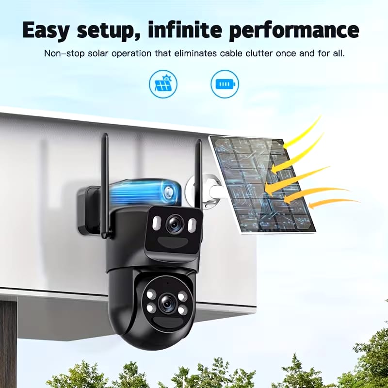 4G LTE EU Cellular Security Camera Solar with SIM Card.  (Verizon AT& T-Mobile) Binocular Lens 8X ZOOM.