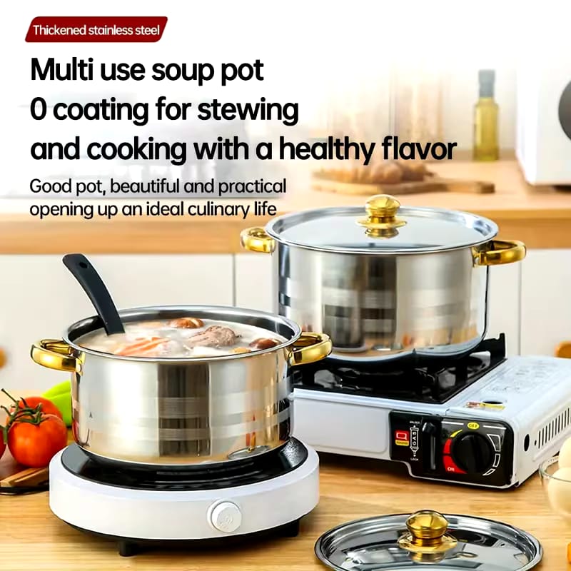 5pcs Golden Stainless Steel pots