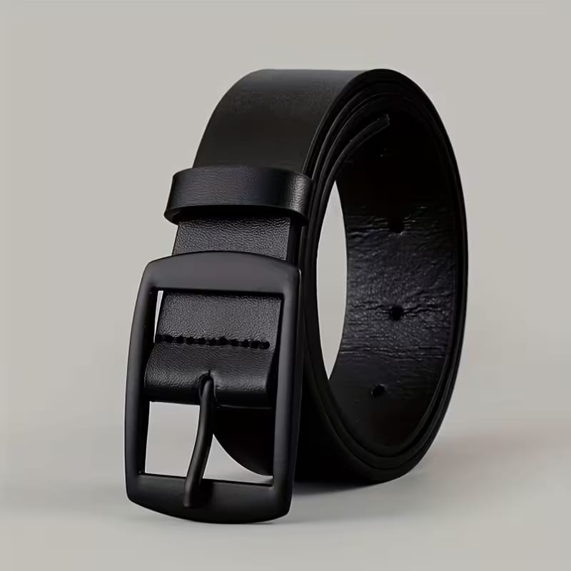 1Pc Men's Fashionable PU Leather Belt, Easy And Retro Design, Smooth Buckle, for Men's Daily Life Leisure